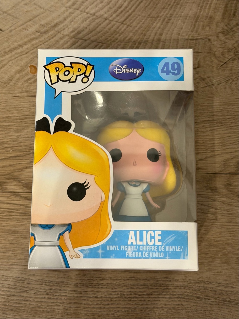 Disney Funko Pop Alice in Wonderland Vinyl Figure in Blue and White